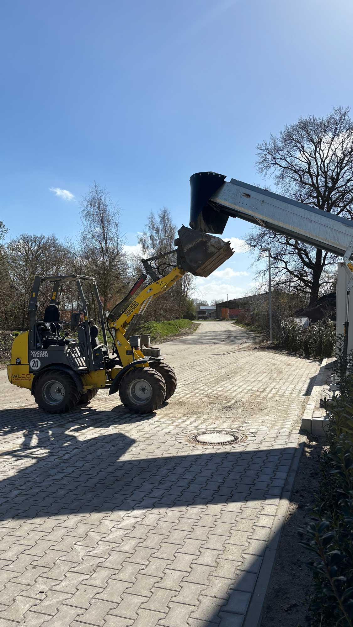 Betontankstelle in Benutzung